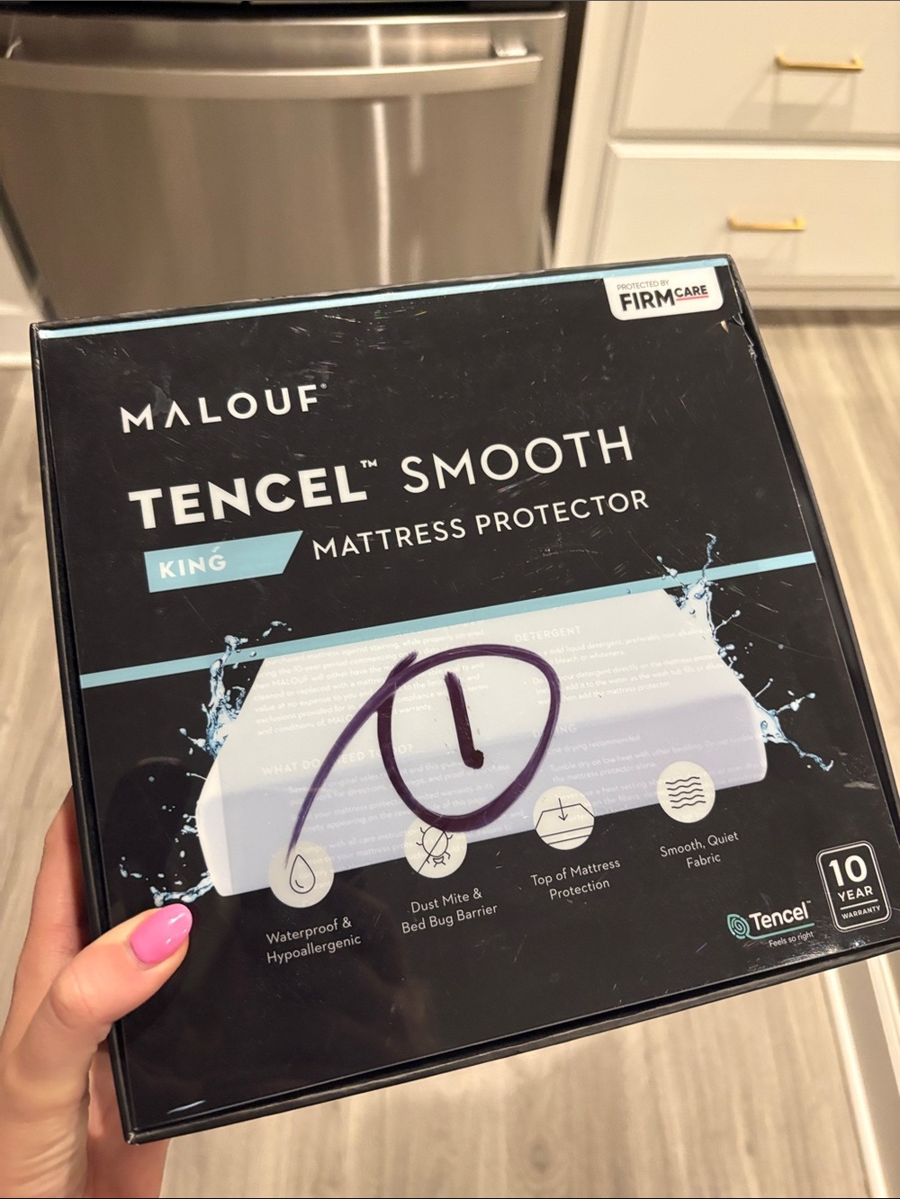 Malouf Tencel Smooth King Mattress Protector